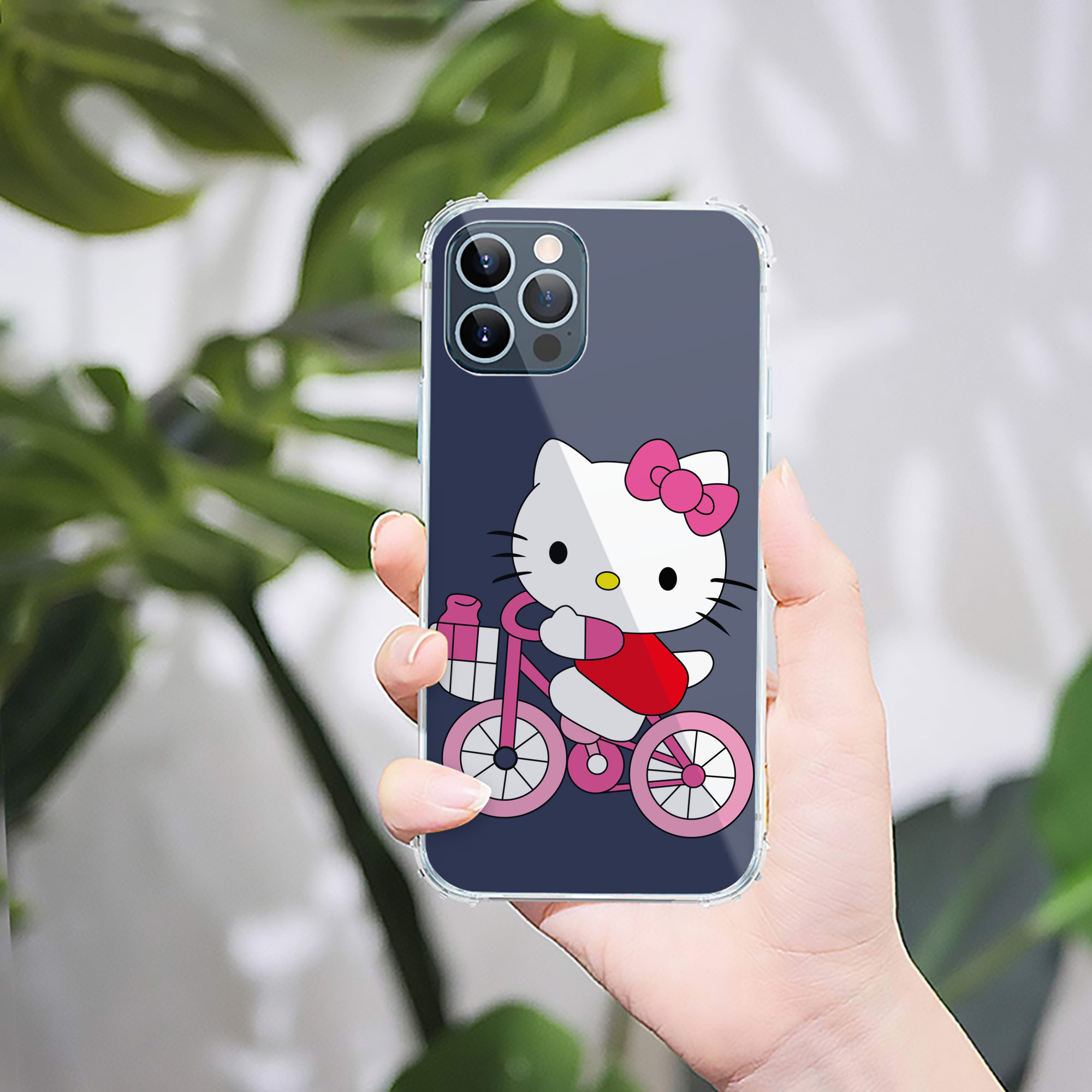 （画像用） Hello Kitty ハローキティ 【iPhone 12シリーズ対応】透明スマホケース（クリアソフトケース）